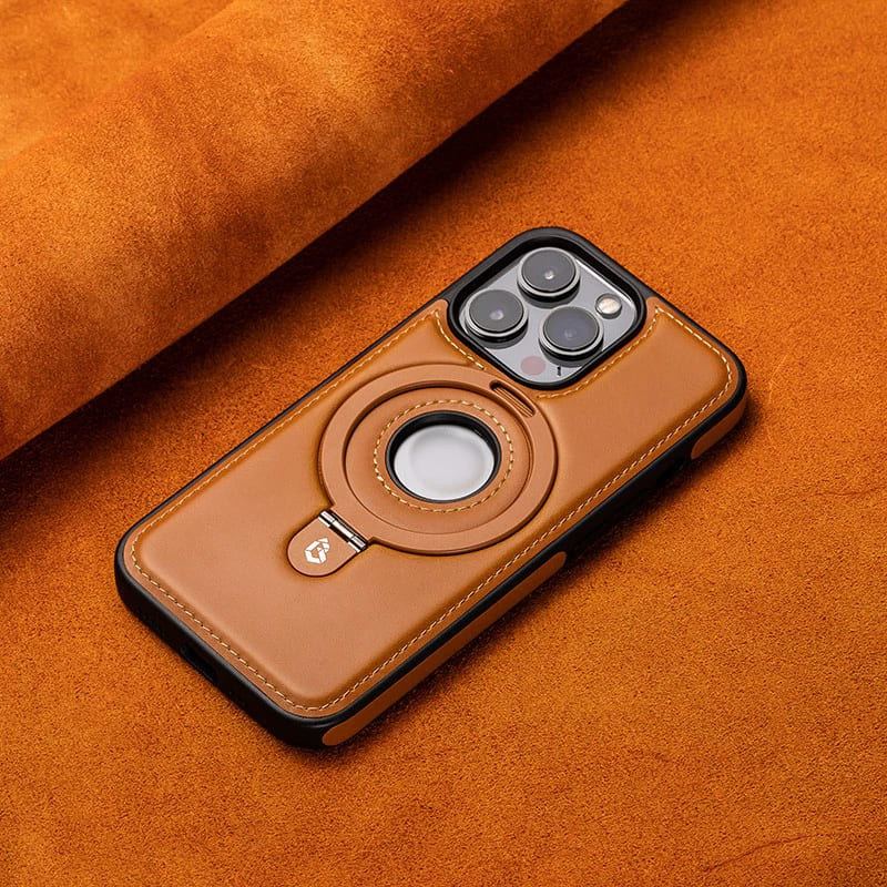 Classic Leather Magnetic iPhone Case with Stand