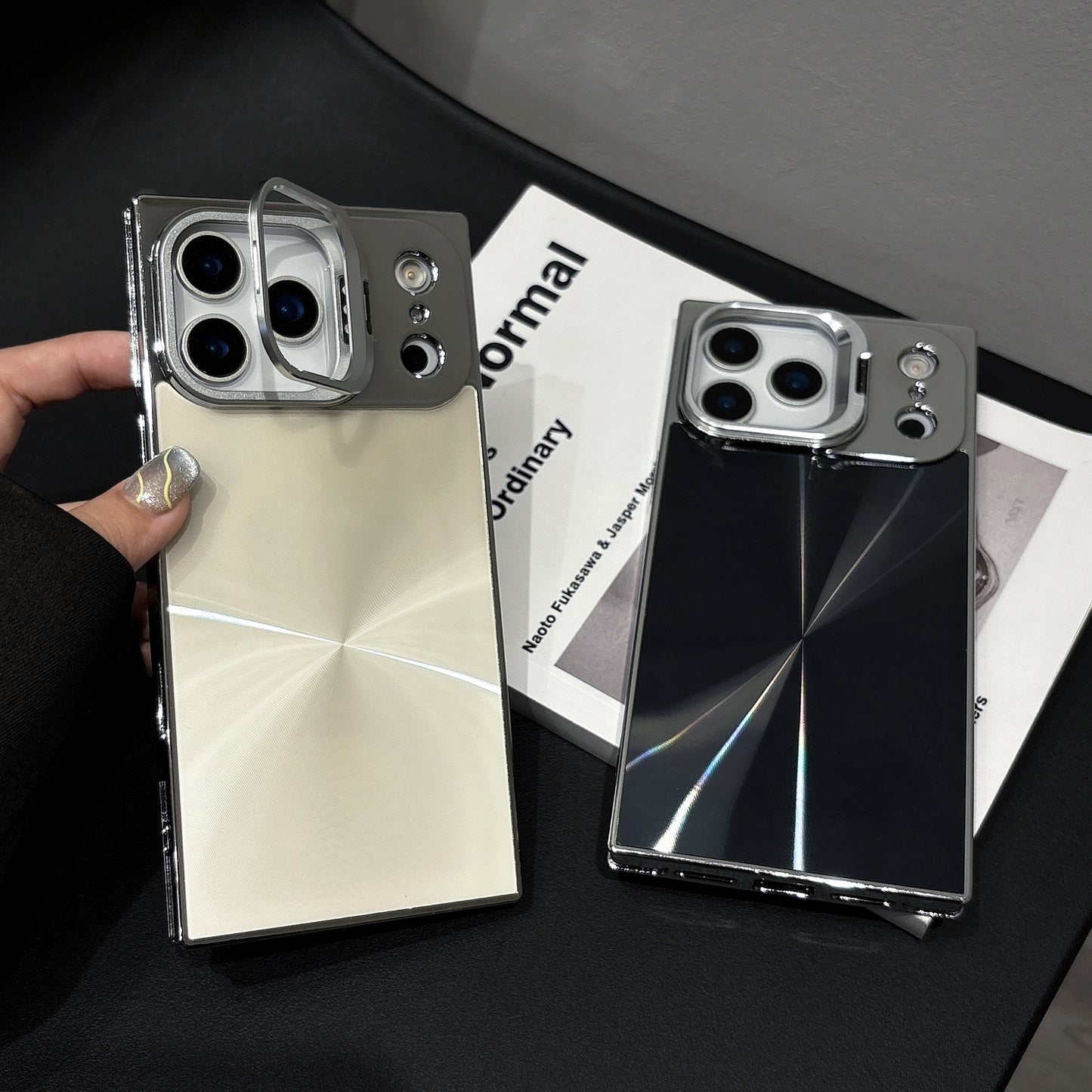 High-end Laser Square Aurora Suitable for iPhone Mobile Phone Case