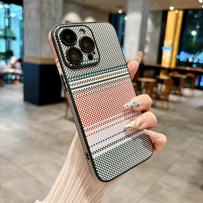 Carbon Fiber Full-cover Mobile Phone Case Suitable for iPhone Series