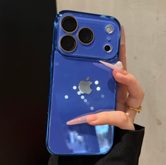 Crystal Glass Electroplating Mobile Phone Case for iPhone Series