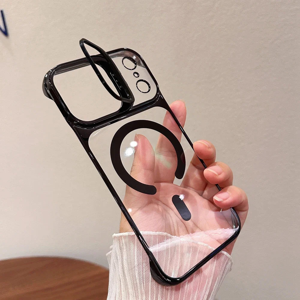 Luxury Plating Broderless Ultra Thin Magsafe Case for iPhone 17 16 15 14