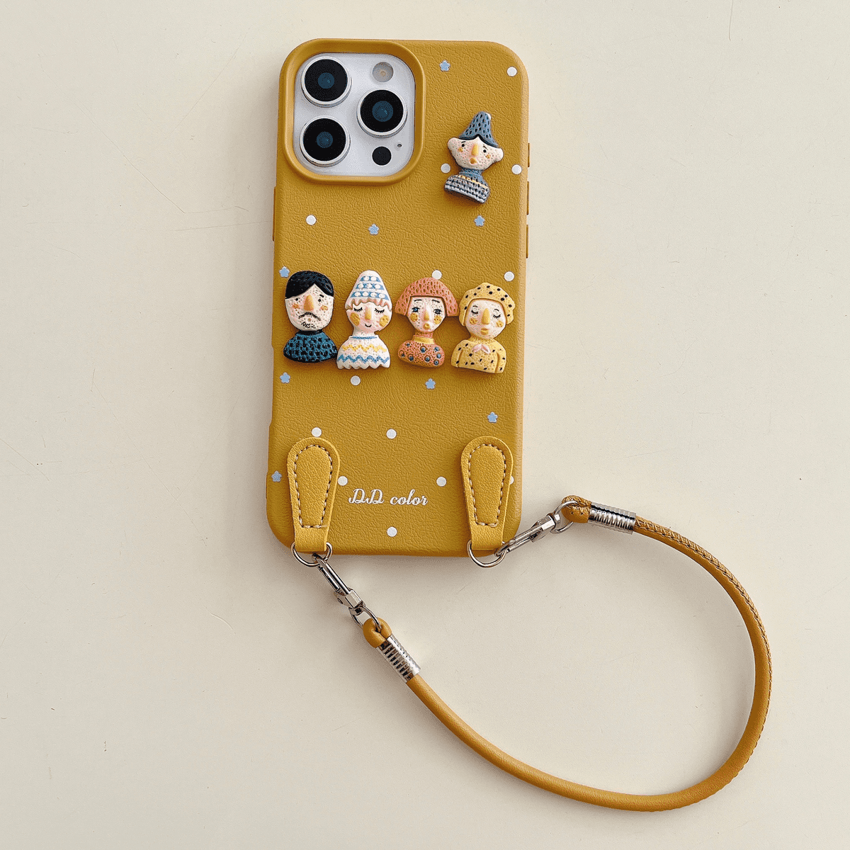 Dopamine Doll Leather Portable Phone Case for iPhone